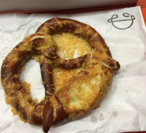 Flour market arfternoon delight pop-up - Cobb lane cheesey pretzel