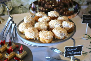 Woolshed high tea - Coconut profiteroles