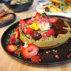Light Years Cafe - Matcha waffle