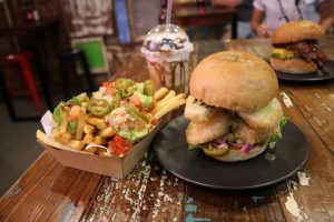 Rude Boy Burger - Vegan burger, fries and shake