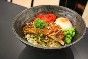 OMI - teriyaki salmon rice bowl